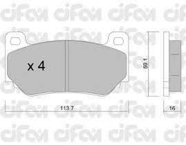 Комплект тормозных колодок, дисковый тормоз