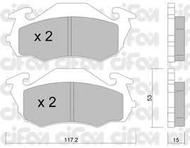 Комплект тормозных колодок, дисковый тормоз