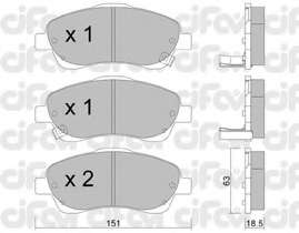 Гальмівні колодки пер. Toyota Avensis 00-08 (bosch)