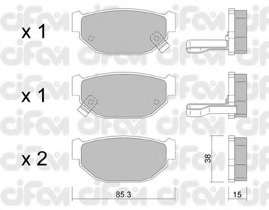Комплект тормозных колодок, дисковый тормоз