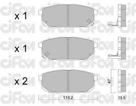 Комплект тормозных колодок, дисковый тормоз