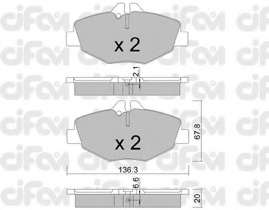 Комплект тормозных колодок, дисковый тормоз