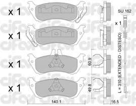 Комплект тормозных колодок, дисковый тормоз