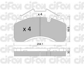 Комплект тормозных колодок, дисковый тормоз