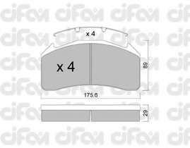 Комплект тормозных колодок, дисковый тормоз