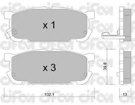 Комплект тормозных колодок, дисковый тормоз
