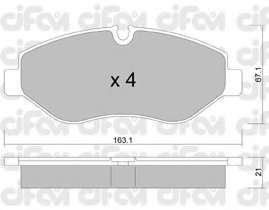 Гальмівні колодки пер. Crafter/W447/W906/W907/Viano W639 (03-21)