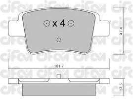 Комплект тормозных колодок, дисковый тормоз