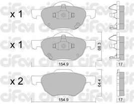 Гальмівні колодки пер. Honda Accord 03-08/CR-V 01-06 (akebono)