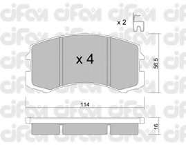 Комплект тормозных колодок, дисковый тормоз