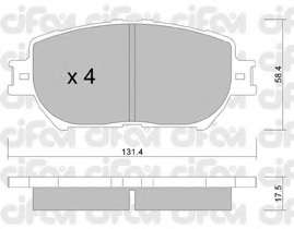 Гальмівні колодки пер. Toyota Camry 96-06 (akebono)