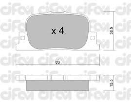 Гальмівні колодки зад. Prius/Avalon/Mark/Camry 96-09