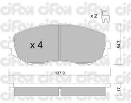 Гальмівні колодки пер. Suzuki Grand Vitara 05-15 (tociko)