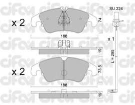 Гальмівні колодки пер. Audi A4/A5/A6/A7/Q7 08-
