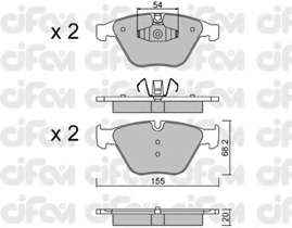 Гальмівні колодки пер. BMW 3 (E90)/5 (E60)/7 (E65) 02-13 (ATE)
