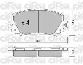 Гальмівні колодки пер. Toyota Yaris 07- (akebono)