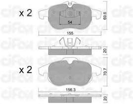 Комплект тормозных колодок, дисковый тормоз