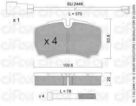 Комплект тормозных колодок, дисковый тормоз