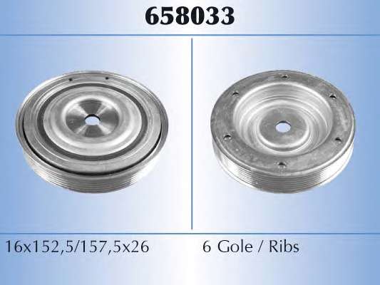 Ремiнний шкiв Citroen C4 2.0 Hdi C4 Picasso 2,0 Hdi C5 2,0 Hdi Sans 04-08 Peugeot 3008 2,0Hdi Expert 2,0Hdi 07-