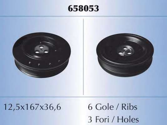 Ременный шкив, коленчатый вал