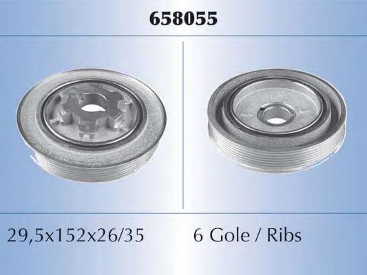 Шкiв коленвала Citroen C5,Peugeot 407 2.2 HDI 06-