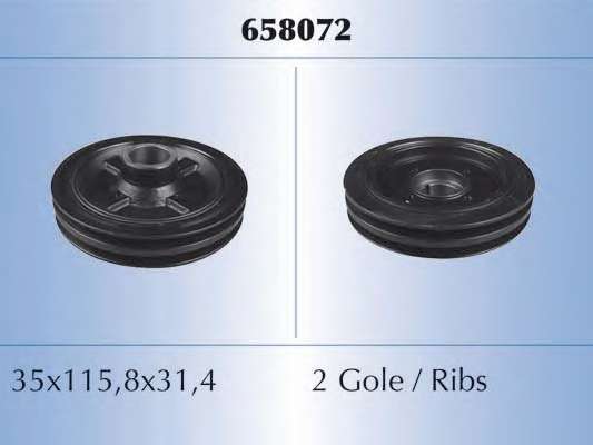 Ременный шкив, коленчатый вал