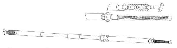 Трос, стояночная тормозная система