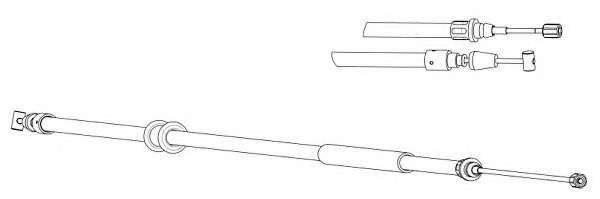 Трос ручного гальма