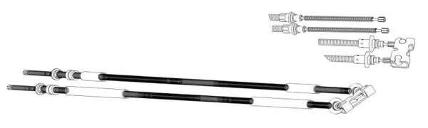 Трос, стояночная тормозная система