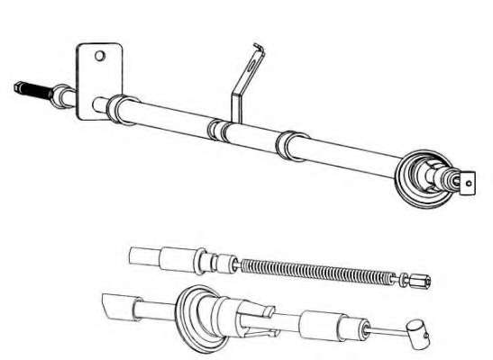 Трос, стояночная тормозная система