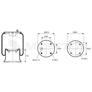 Кожух пневматической рессоры