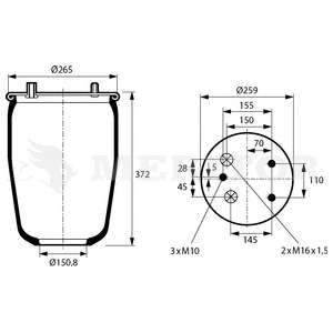 Кожух пневматической рессоры
