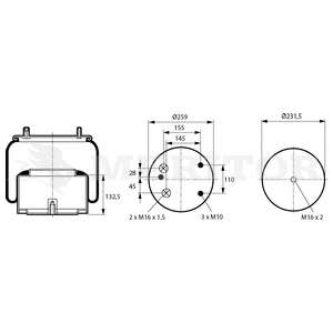 Кожух пневматической рессоры
