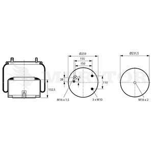 Кожух пневматической рессоры