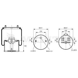 Кожух пневматической рессоры