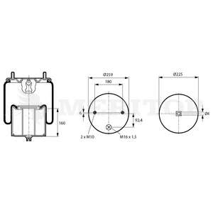 Кожух пневматической рессоры