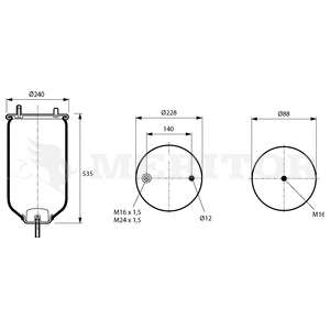 Кожух пневматической рессоры