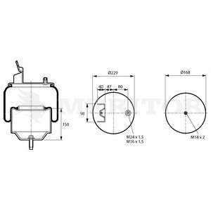 Кожух пневматической рессоры