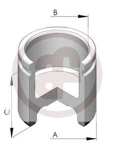 Поршень, корпус скобы тормоза