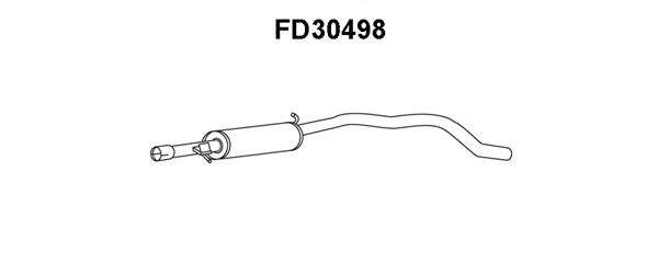 Средний глушитель выхлопных газов