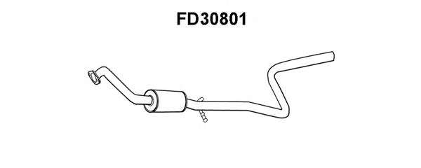 Средний глушитель выхлопных газов