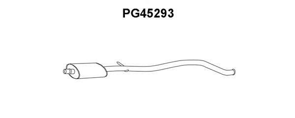 Средний глушитель выхлопных газов