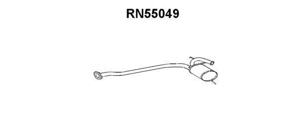 Средний глушитель выхлопных газов