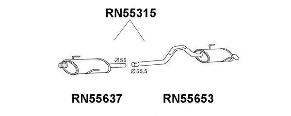 Глушитель выхлопных газов конечный