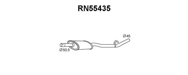 Средний глушитель выхлопных газов