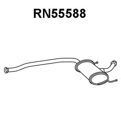 Средний глушитель выхлопных газов