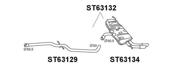 Глушитель выхлопных газов конечный