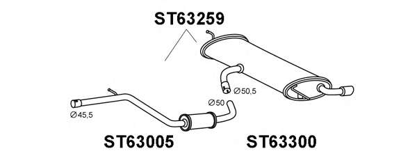 Глушитель выхлопных газов конечный