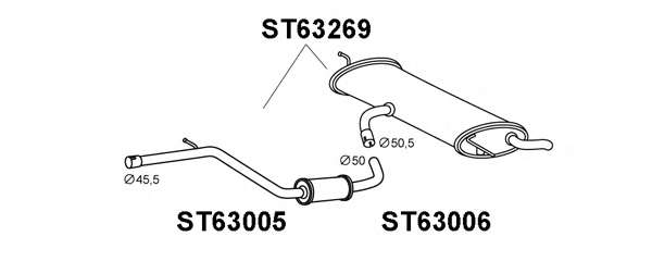 Глушитель выхлопных газов конечный