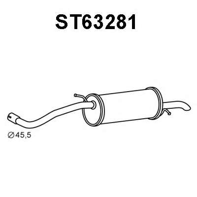 Глушитель выхлопных газов конечный